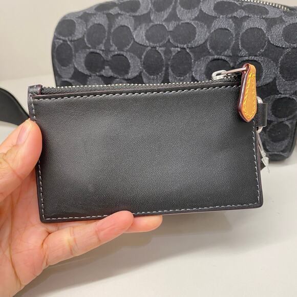 Coach Axel Crossbody In Signature Denim CO945 IN Silver/Black - Picture 7 of 11